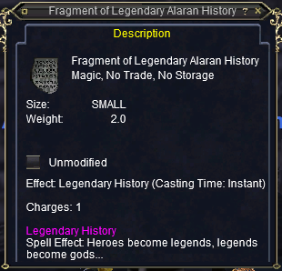 Fragment of Legendary Alaran History
